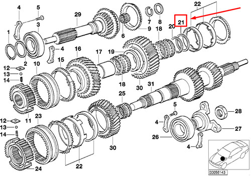 Bmw e46 gear eheel spacer - e46,