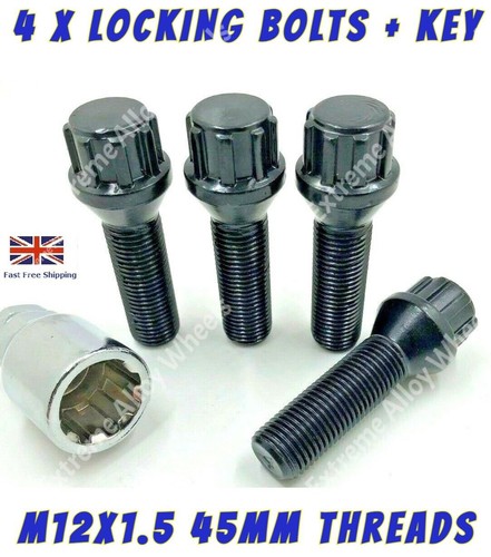 Black alloy wheel locking - alloy,